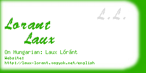 lorant laux business card