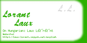 lorant laux business card